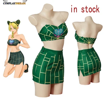 (в наличии) Jojo's Bizarre Adventure Stone Ocean Джолин Куджо Косплей костюм Джолин Куджо сексуальный укороченный топ и юбка в комплекте для женщин