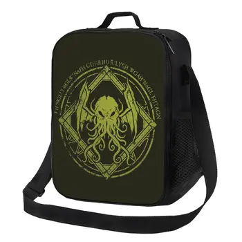 Изготовленная на заказ сумка для ланча Lovecraft Mythos Monster Cthulhu, женская термоохладительная коробка для ланча с изоляцией для детской школы